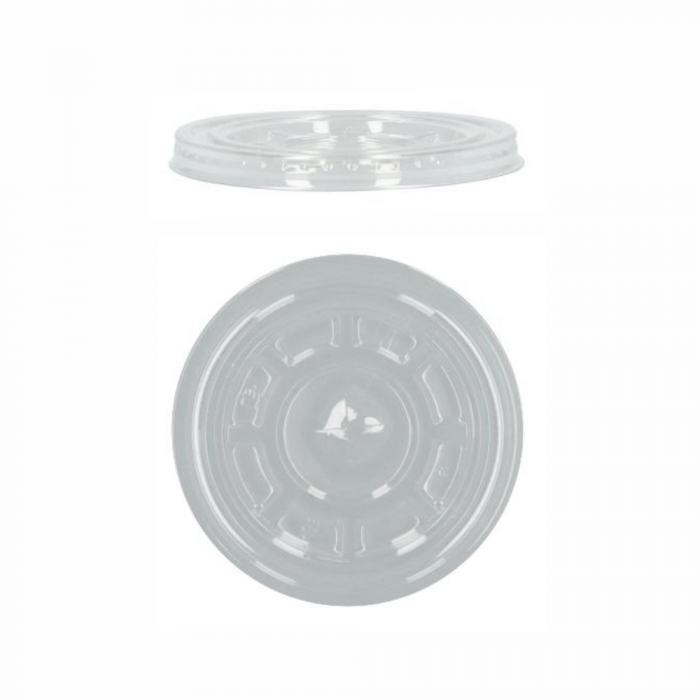 Flachdeckel rPET mit Kreuzperforation Ø 9,5cm